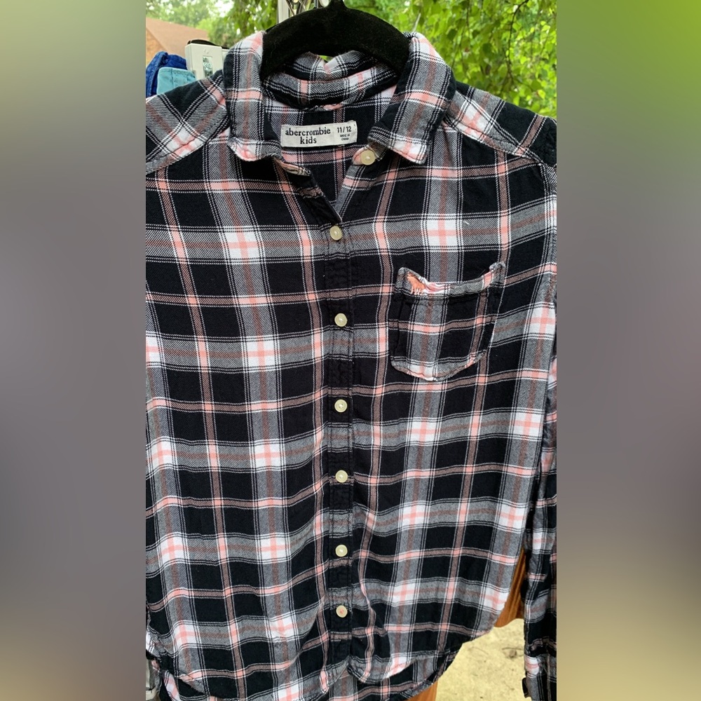 Abercrombie girls flannel size 11-12